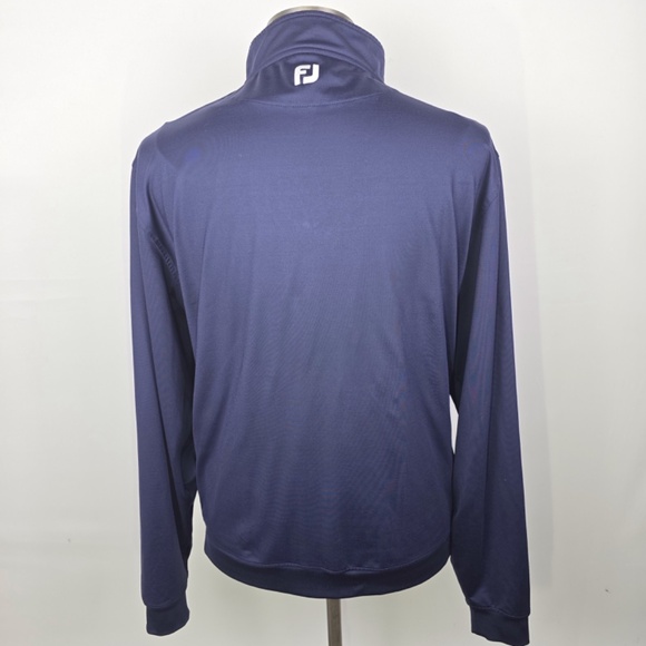 FootJoy Men’s XXL 1/4 Zip Pullover Navy Blue Golf Performance Stretch FJ Sweater - Picture 7 of 10